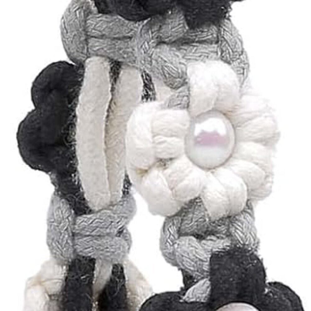 Boho Macrame Keychain Wristlet Keychain Weave Exq… - image 1